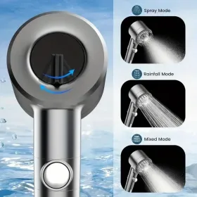 Vertical Shower System With Switch Control - 5-Layer Filter & Turbo Flow Technology For High-Pressure Cleaning (Option: Normal9piecesetwith5filters)