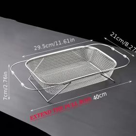 "Multi-Layer Sink Drain Basket - Expandable 10"-16" Design for Efficient Dish & Veggie Drying" (Capacity: medium)