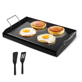 VEVOR Carbon Steel Griddle, 24x16 inch Universal Flat Top Rectangular Plate, Gas Grill Griddle for BBQ Grill, Teppanyaki (Material: Carbon Steel, size: 25x16 inch)